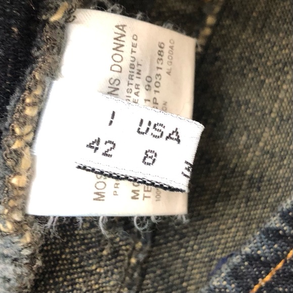 Moschino | NWT Two Tone Frayed Seam Donna Denim Jeans Size 8 - Picture 12 of 14